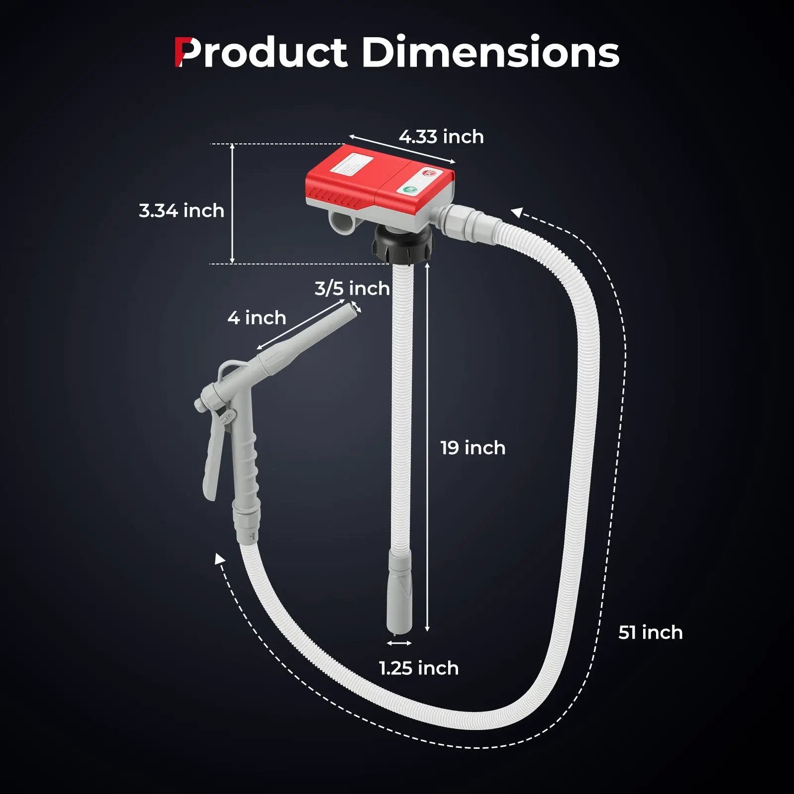 Fuel Transfer Pump with Nozzle for Flow Control and Stop by DirectDeals