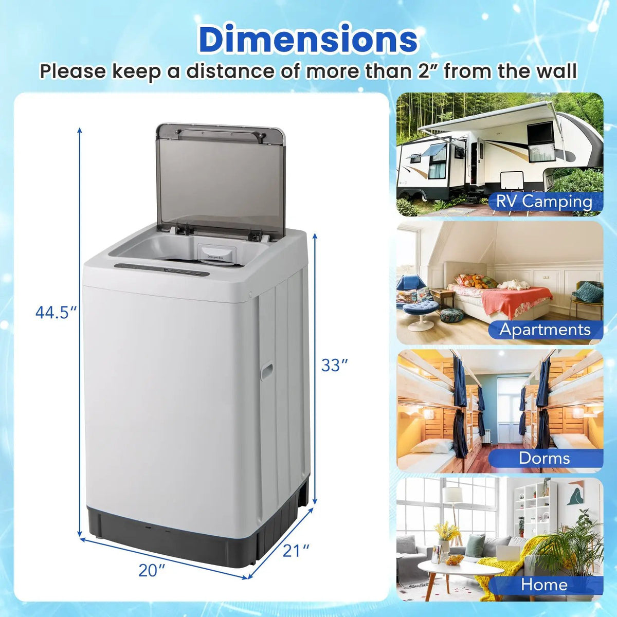 Full-Automatic Washing Machine Washer and Spin Combo by DirectDeals