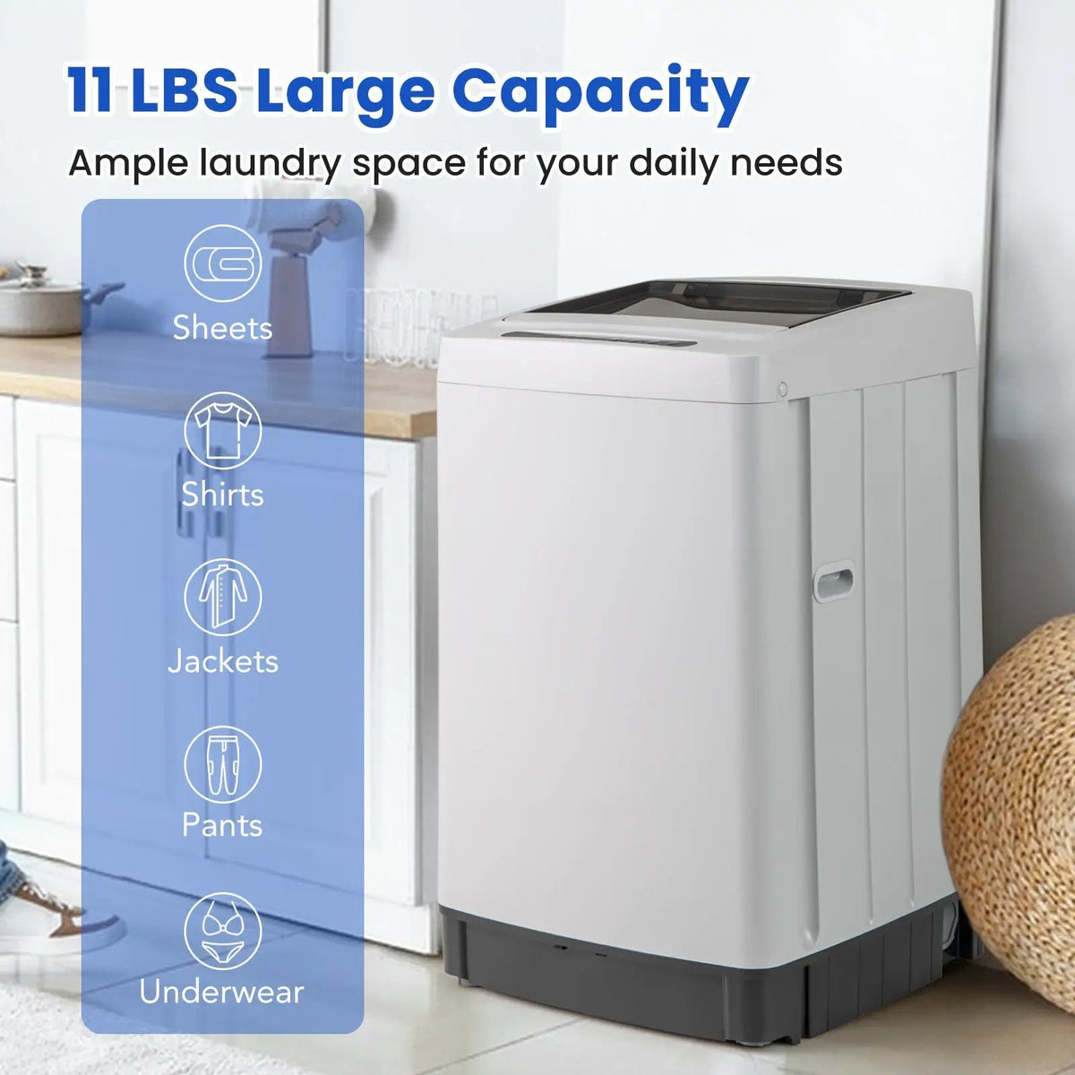 Full-Automatic Washing Machine Washer and Spin Combo by DirectDeals