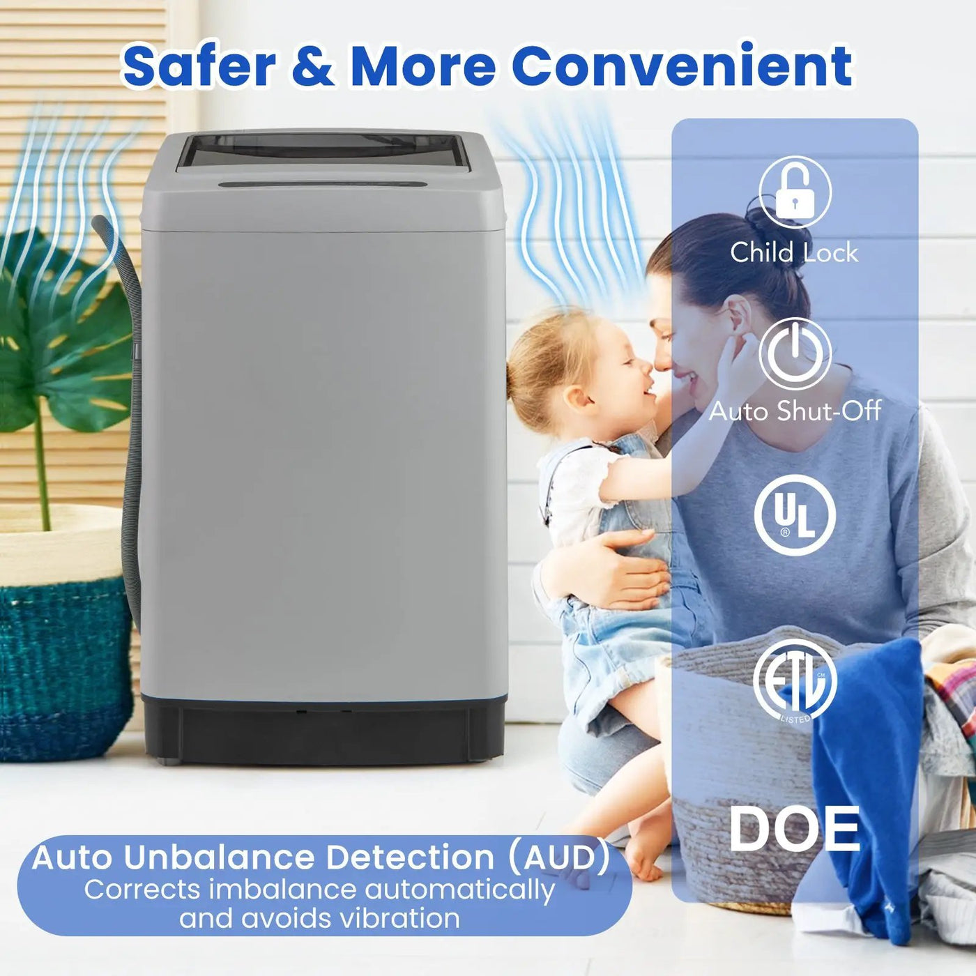Full-Automatic Washing Machine Washer and Spin Combo by DirectDeals