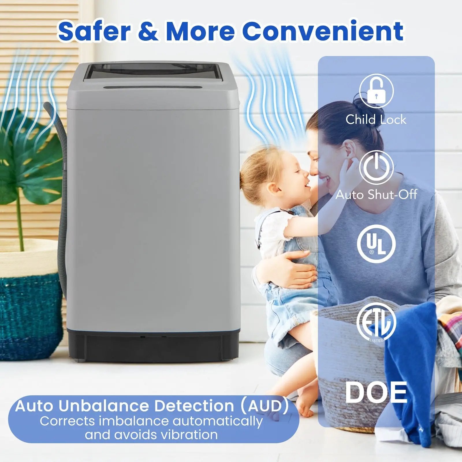 Full-Automatic Washing Machine Washer and Spin Combo by DirectDeals