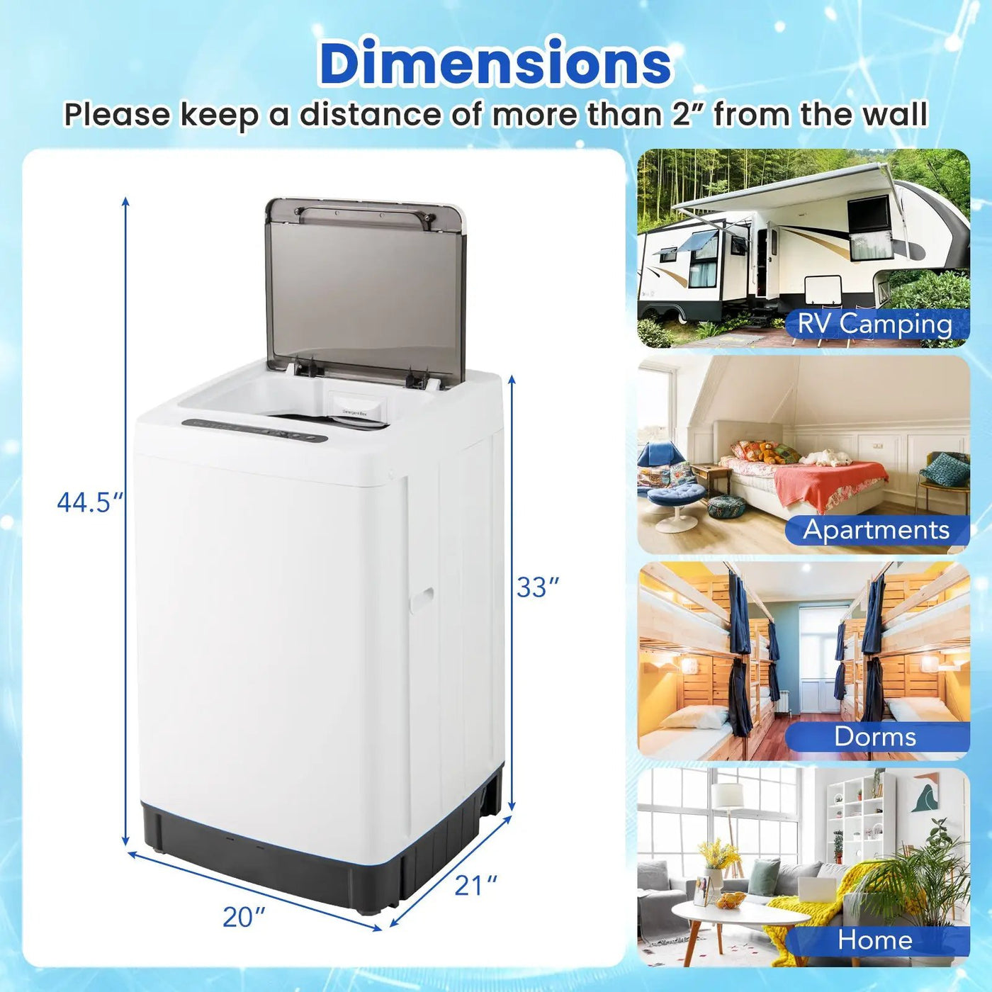 Full-Automatic Washing Machine Washer and Spin Combo by DirectDeals