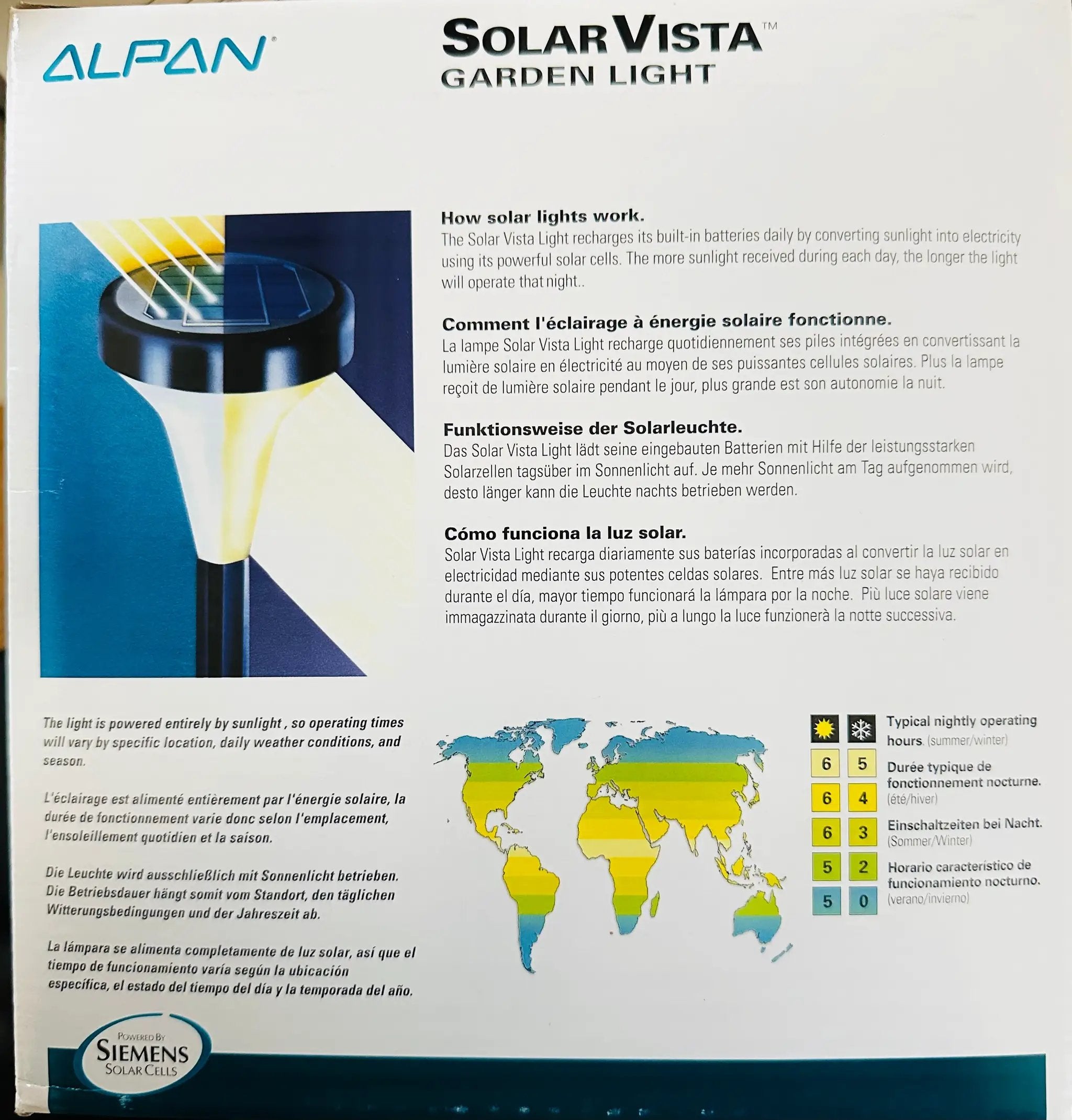 Siemens Vintage Bollard Solar Pathway Light 4 Watt 100 Lumen With Fluorescent Bulb 4 Pack by Outdoor Solar Outlet
