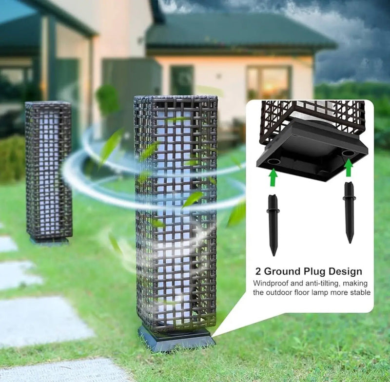 SmartYard 28’ Outdoor Solar Floor Lamp with 2 Lighting Modes by Outdoor Solar Outlet