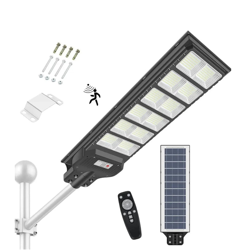 1000W Solar Street Light Motion Sensor, 80000LM IP65 Waterproof with Remote Control by Outdoor Solar Outlet
