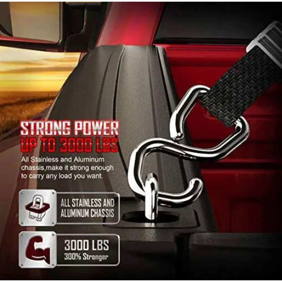 Tigeracing Tie Down Anchors Retractable Truck Bed Top Side D Ring Compatible ... by Selzalot