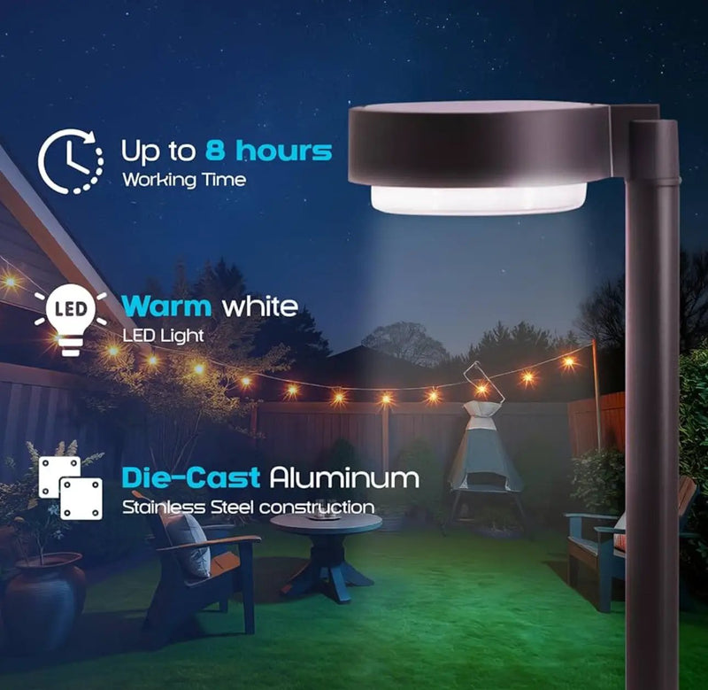 Energizer 20 Lumen Set of 4 Down light Aluminum Solar Pathway Lights by Outdoor Solar Outlet