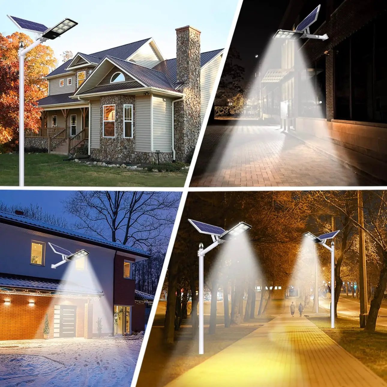 4400W Solar Street Lights Outdoor, Dusk to Dawn Solar Led Outdoor Light with Remote Control, 6500K Daylight White by Outdoor Solar Outlet