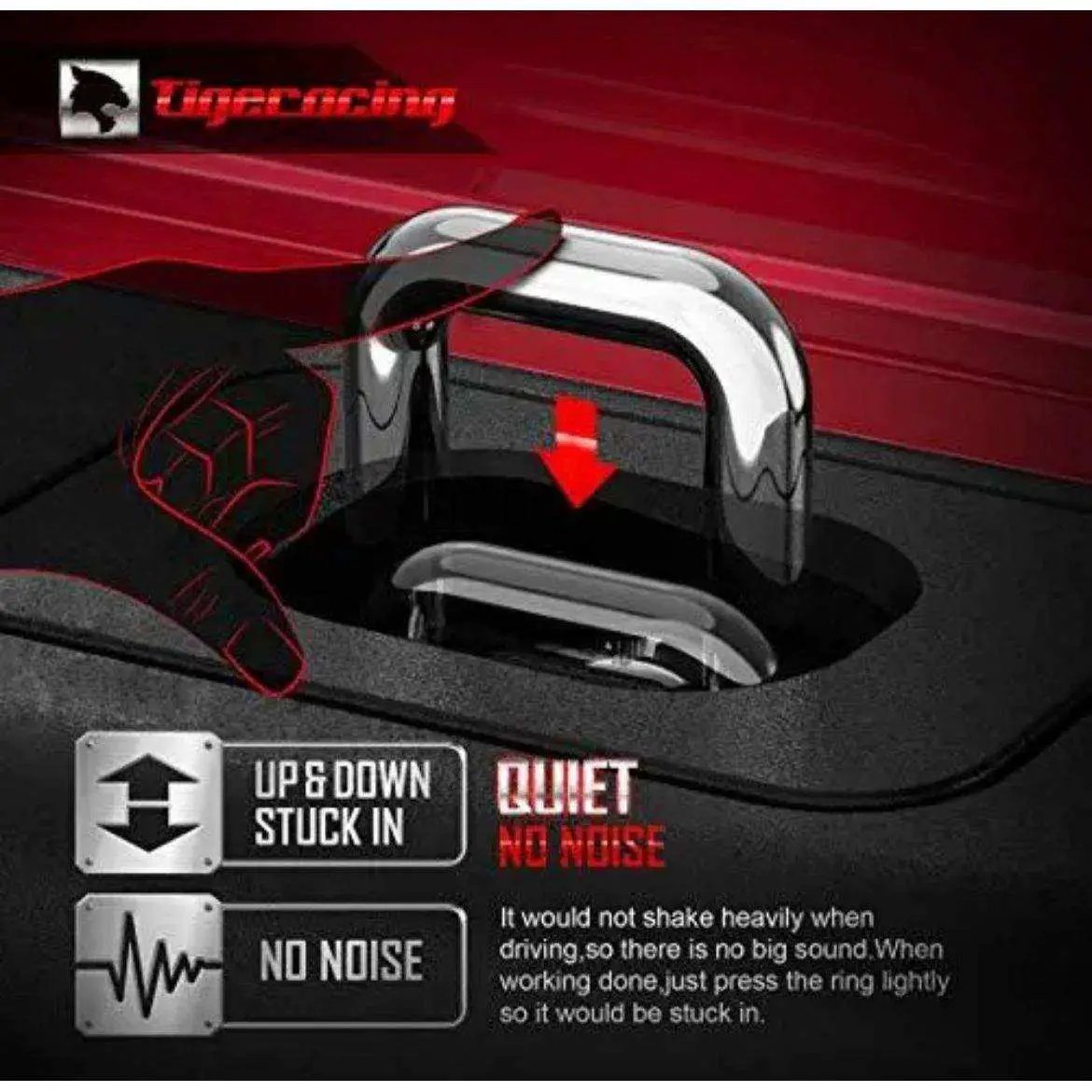 Tigeracing Tie Down Anchors Retractable Truck Bed Top Side D Ring Compatible ... by Selzalot