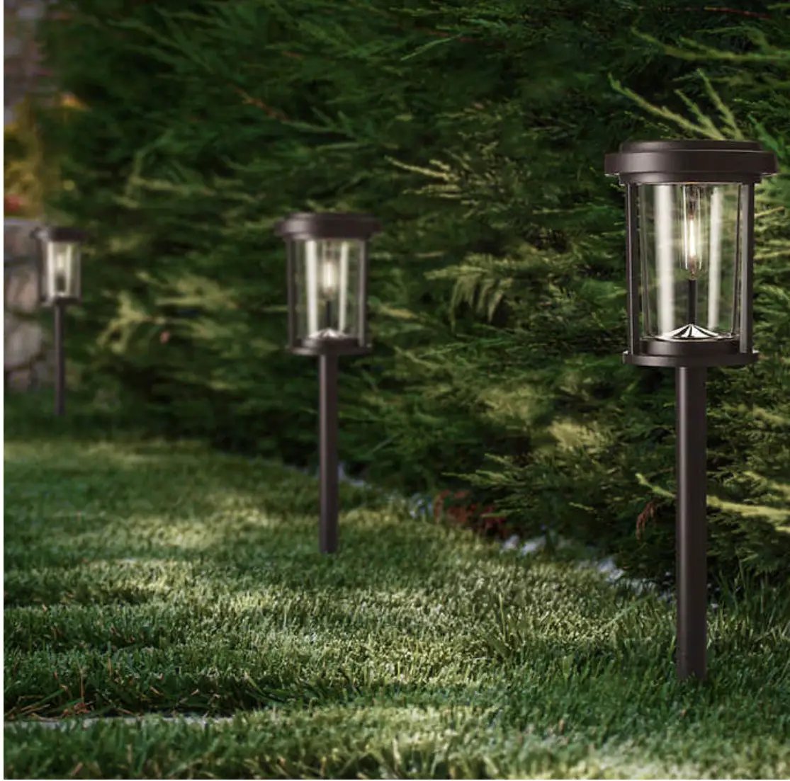 SmartYard Vintage LED Bulb - Solar Pathway Light Set of 4 by Outdoor Solar Outlet