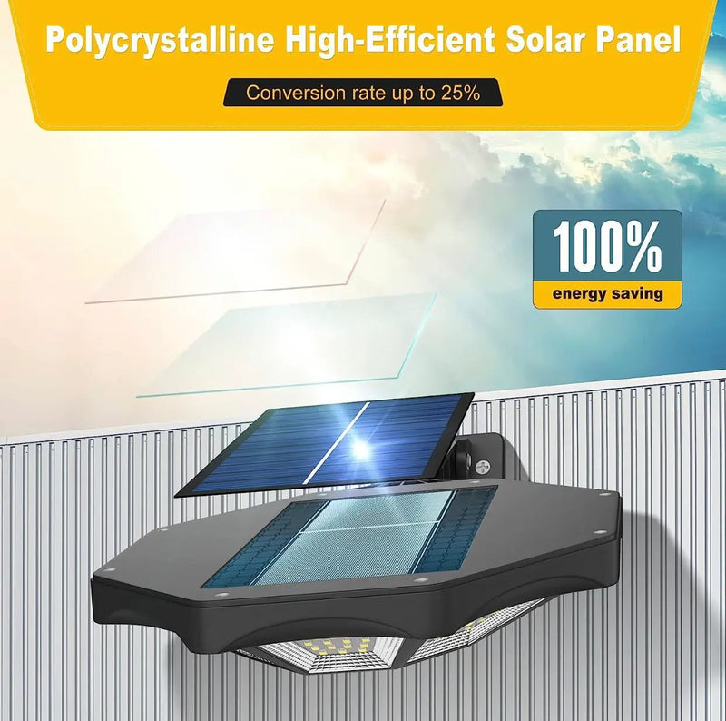 2 Pack SmartYard 300W Solar Street Light 168LED Dusk to Dawn,6500K with Motion Sensor by Outdoor Solar Outlet