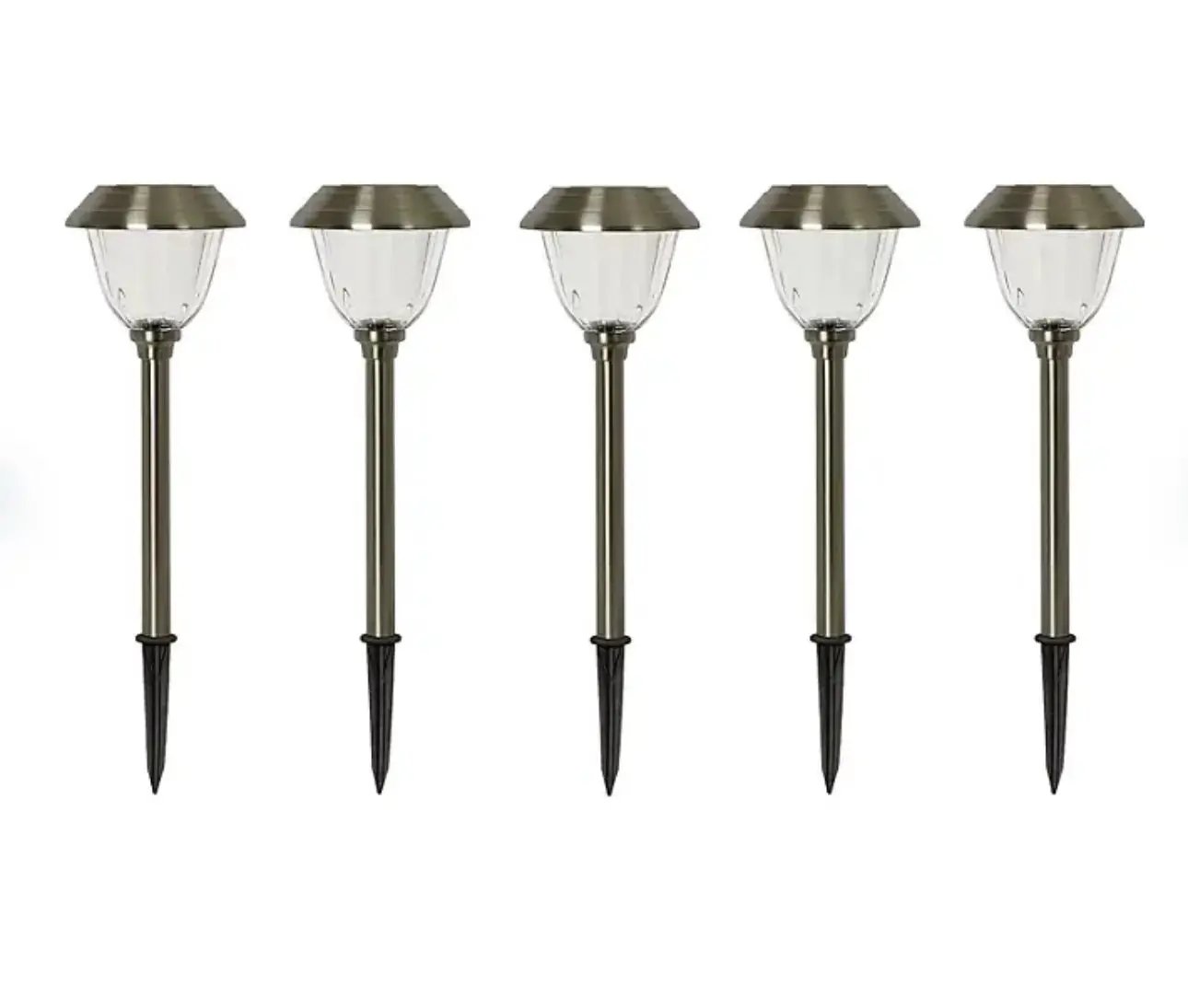 SmartYard (Member’s Mark) 5-Pack Oil-Rubbed Bronze LED Solar Path Lights by Outdoor Solar Outlet