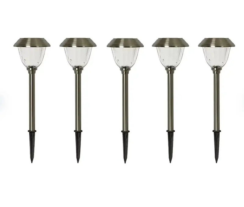 SmartYard (Member’s Mark) 5-Pack Oil-Rubbed Bronze LED Solar Path Lights by Outdoor Solar Outlet