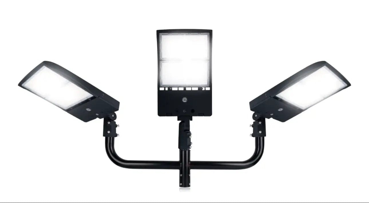 320W LED Parking Lot Light Hard Wired 48,000LM, Hot Wire UL Listed Industrial Grade LED Shoebox Parking Pole Light 5000K IP65 Waterproof by Outdoor Solar Outlet