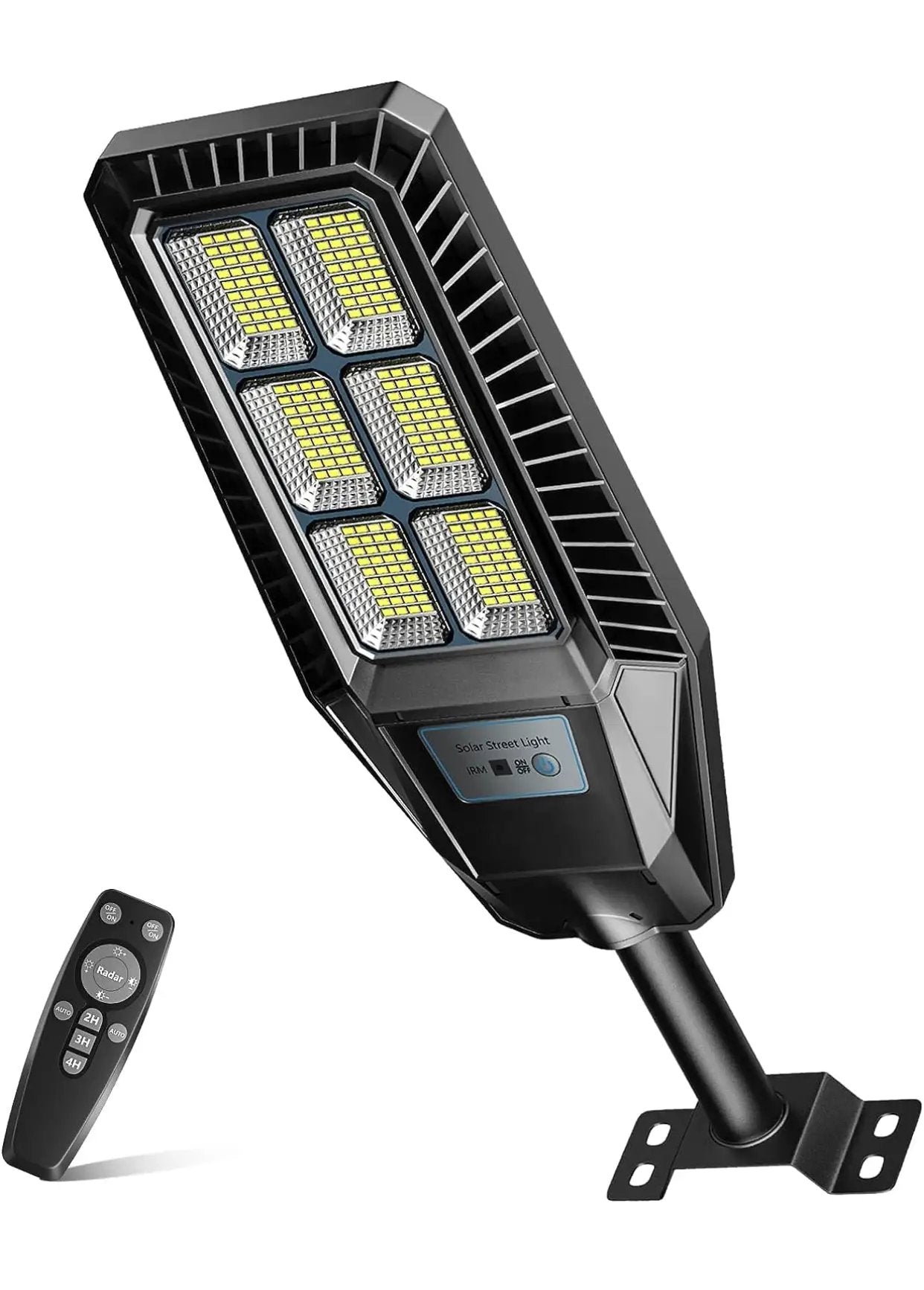 1500W Solar Street Light 30000LM LED Outdoor Waterproof Dusk to Dawn for Yard Lighting IP66 6000K with Bracket and Remote Control by Outdoor Solar Outlet