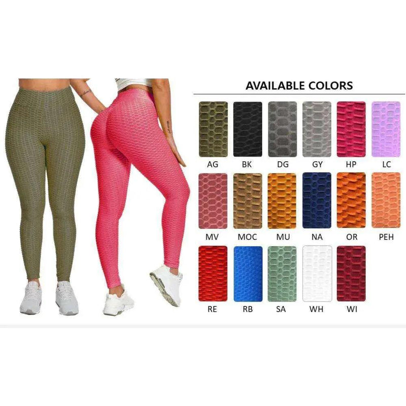 Women Leggings Anti-Cellulite High Waist Push Up Yoga Pants TikTok Butt Lift by Selzalot