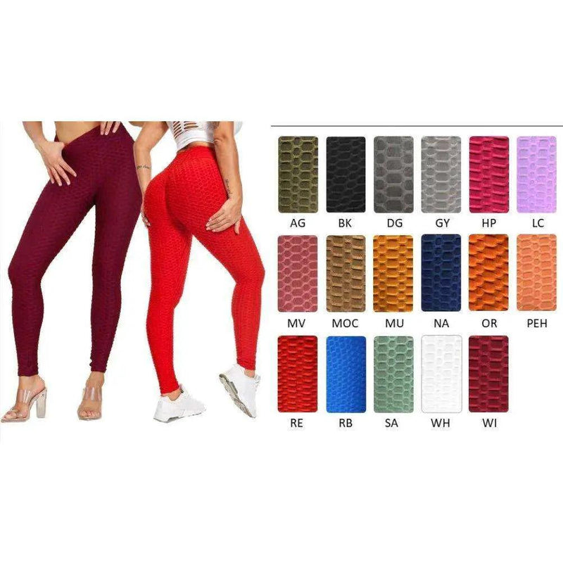 Women Leggings Anti-Cellulite High Waist Push Up Yoga Pants TikTok Butt Lift by Selzalot