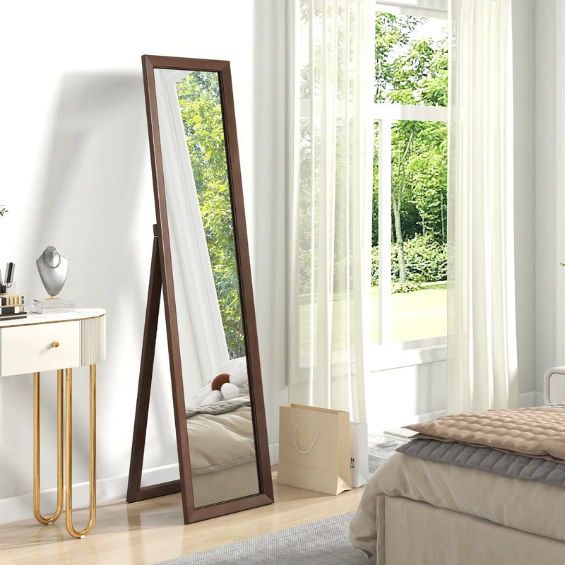 Full Length Mirror with Stand and Solid Wood Frame by DirectDeals