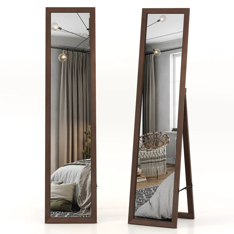 Full Length Mirror with Stand and Solid Wood Frame by DirectDeals