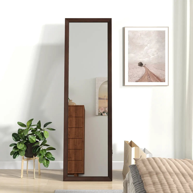 Full Length Mirror with Stand and Solid Wood Frame by DirectDeals