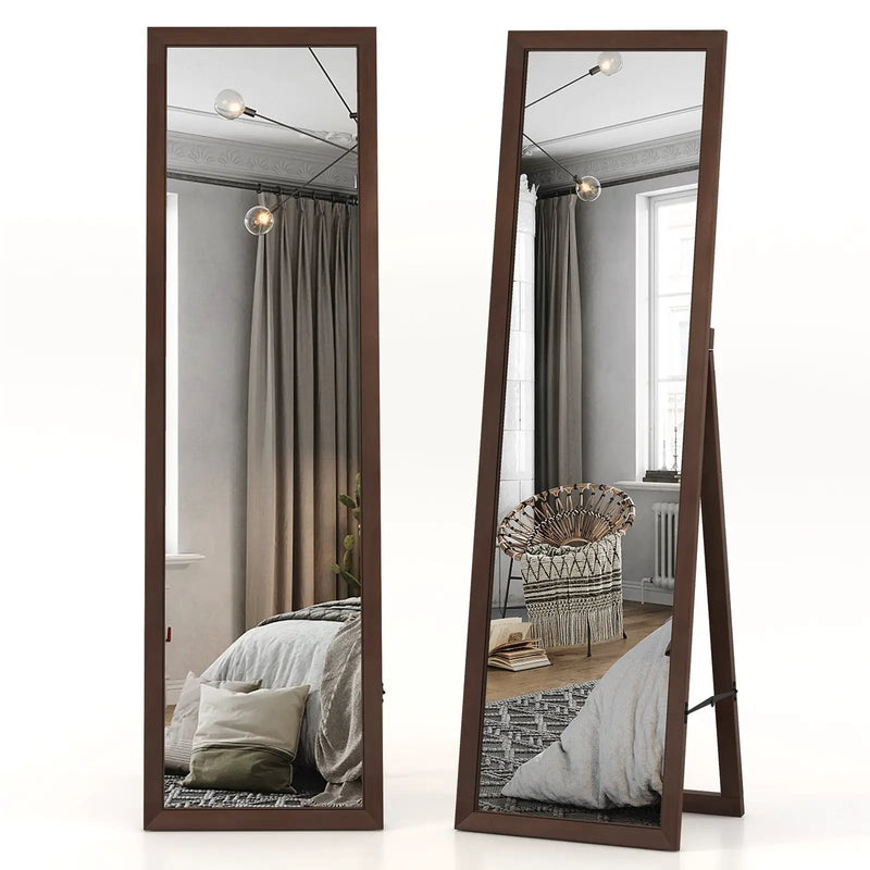 Full Length Mirror with Stand and Solid Wood Frame by DirectDeals