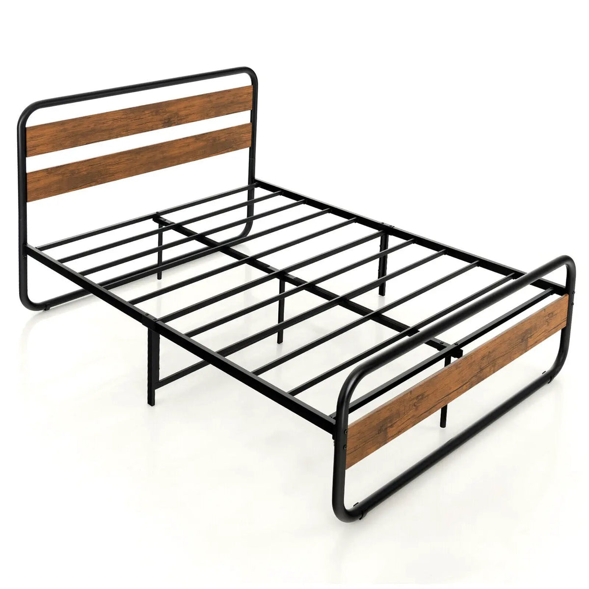 Arc Platform Bed with Headboard and Footboard-Full Size by DirectDeals