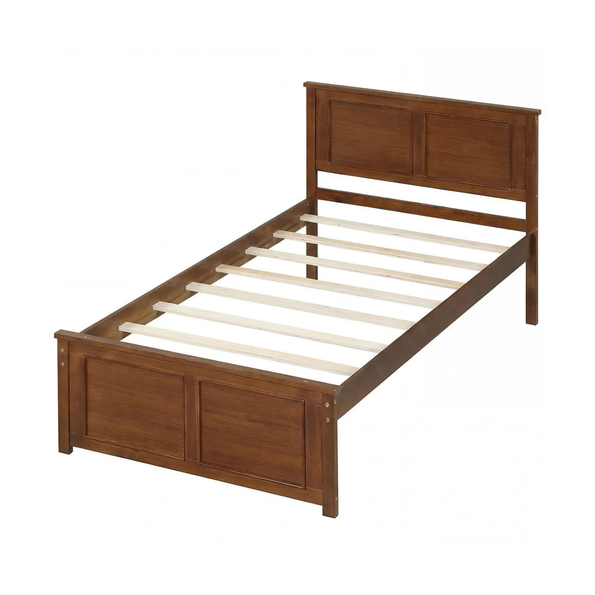 Twin Size Wooden Platform Bed Frame with Headboard by DirectDeals
