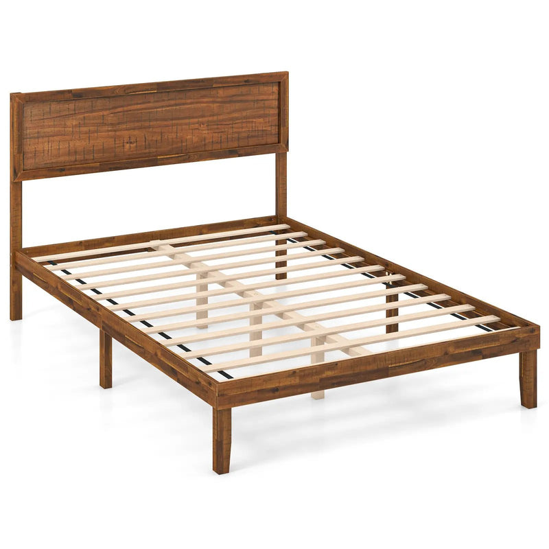 Twin/Full/Queen Size Bed Frame with Headboard and Wooden Slats Support by DirectDeals
