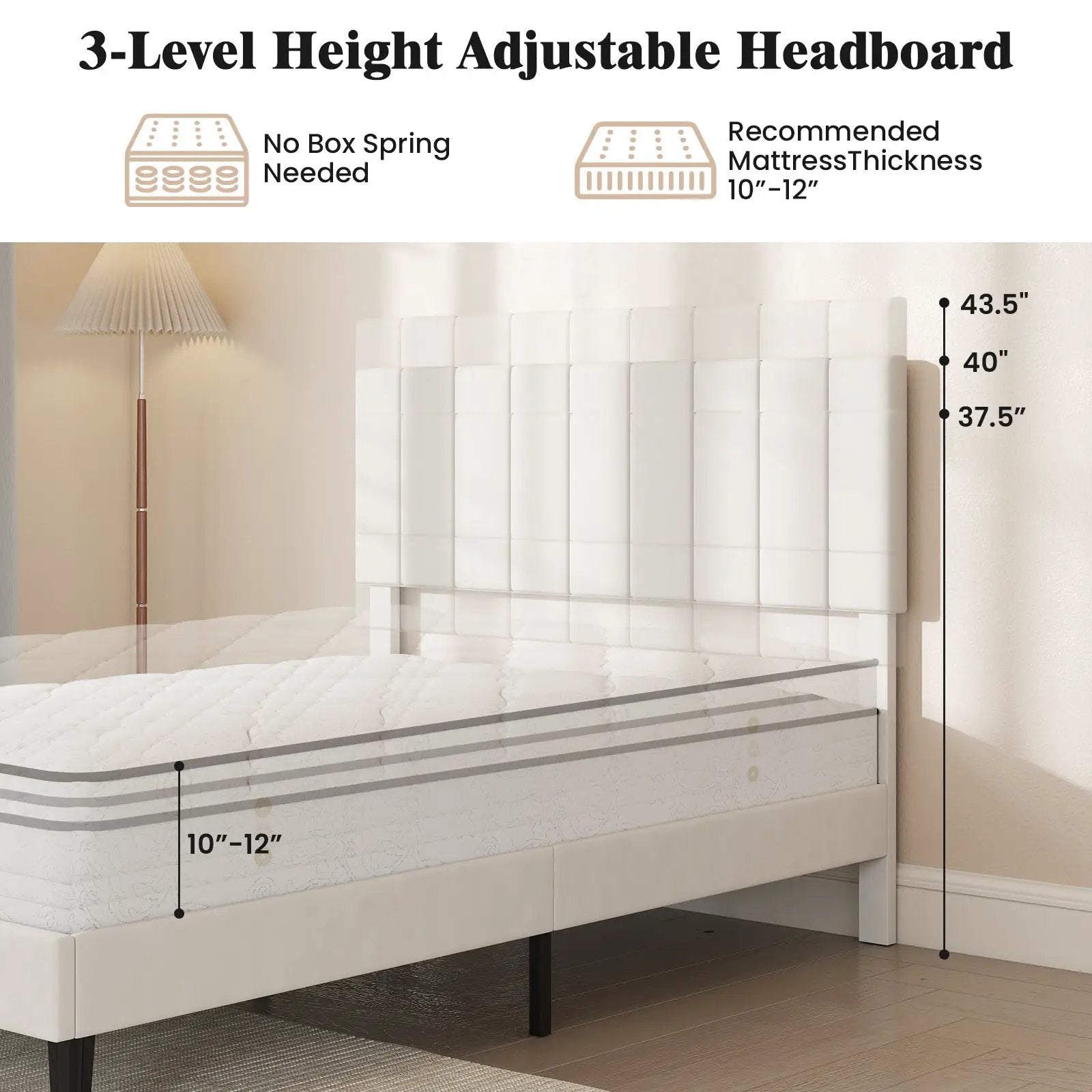 Full Size Velvet Upholstered Platform Bed Frame by DirectDeals