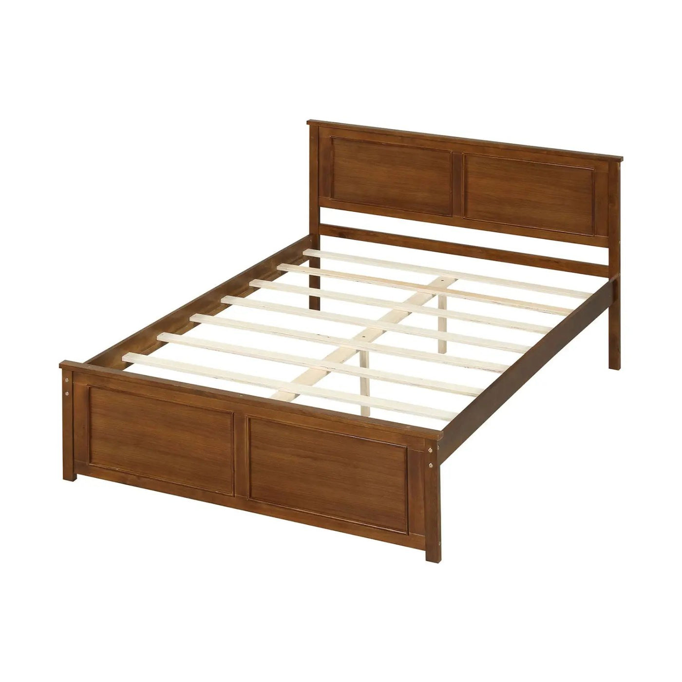 Twin Size Wooden Platform Bed Frame with Headboard by DirectDeals