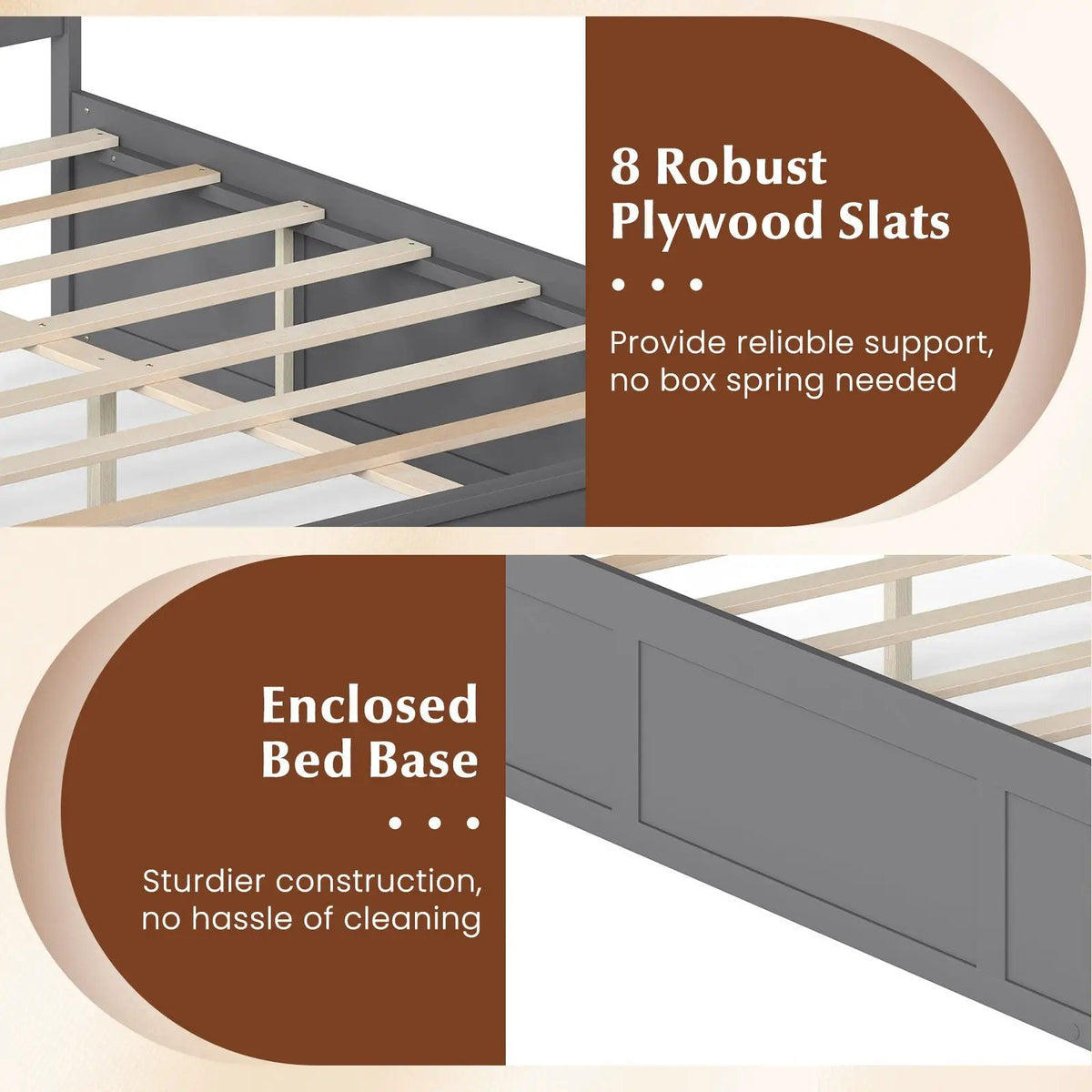 Full Size Wooden Platform Bed Frame with Storage Drawers by DirectDeals
