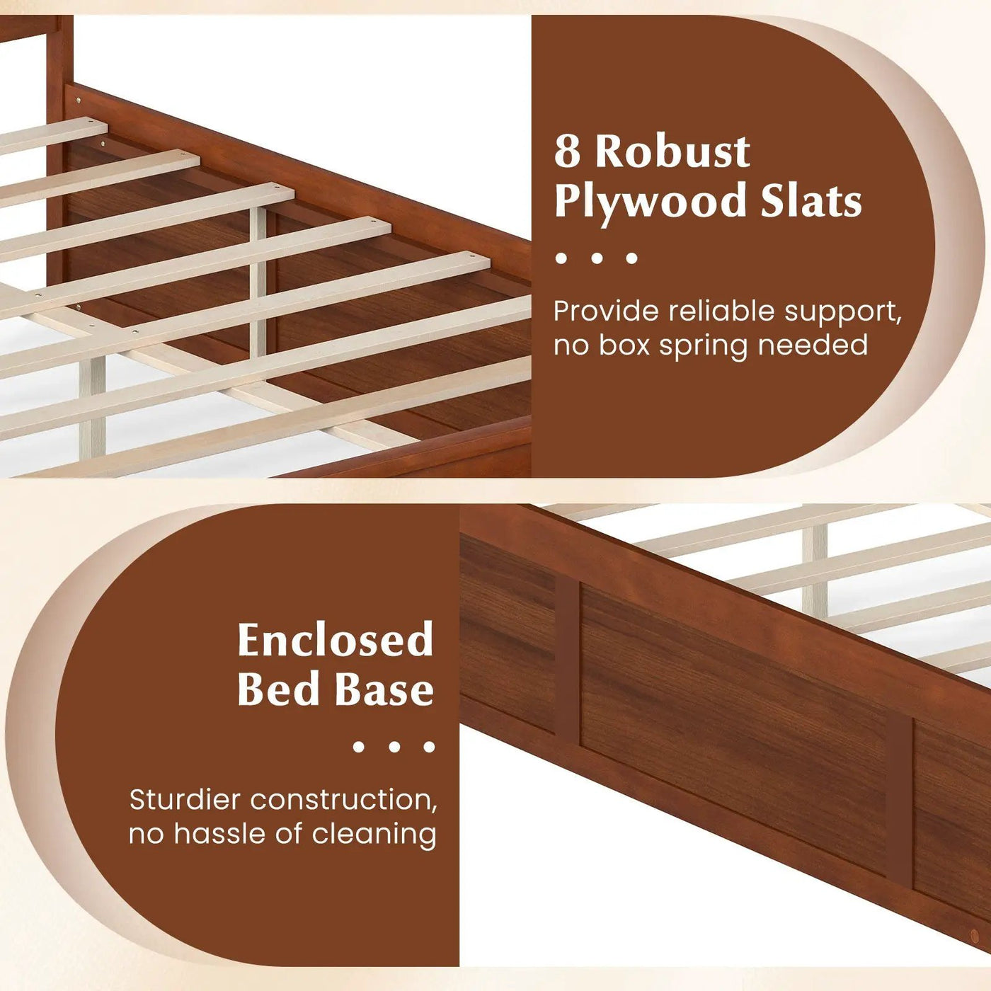Full Size Wooden Platform Bed Frame with Storage Drawers by DirectDeals
