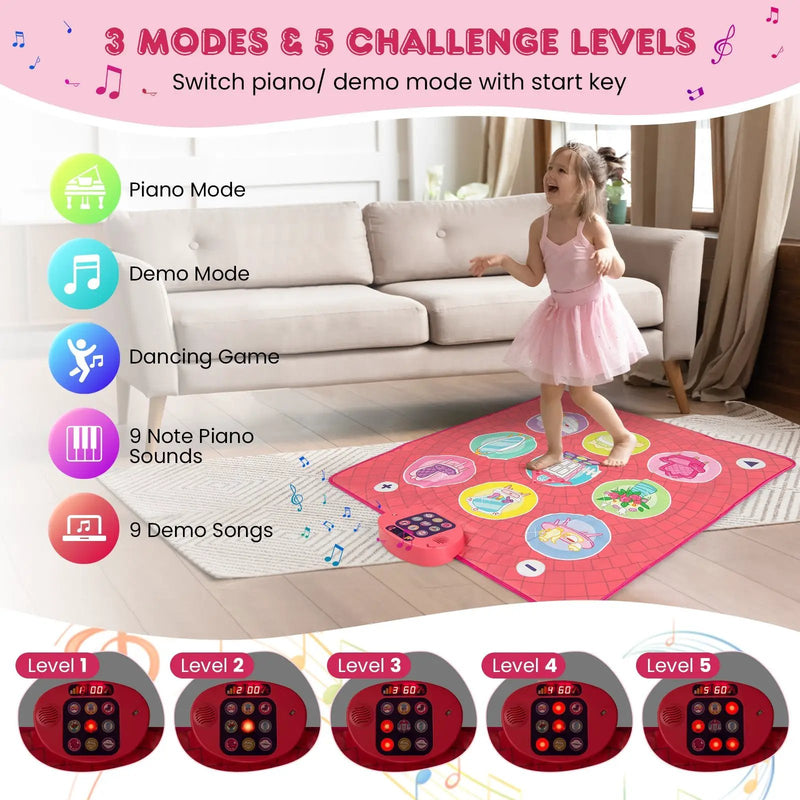 Fun Dance Mat for Kids Dance Pad Game Toy by DirectDeals