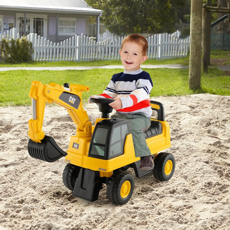 Licensed Caterpillar Kids Ride-On Digger-Yellow by DirectDeals