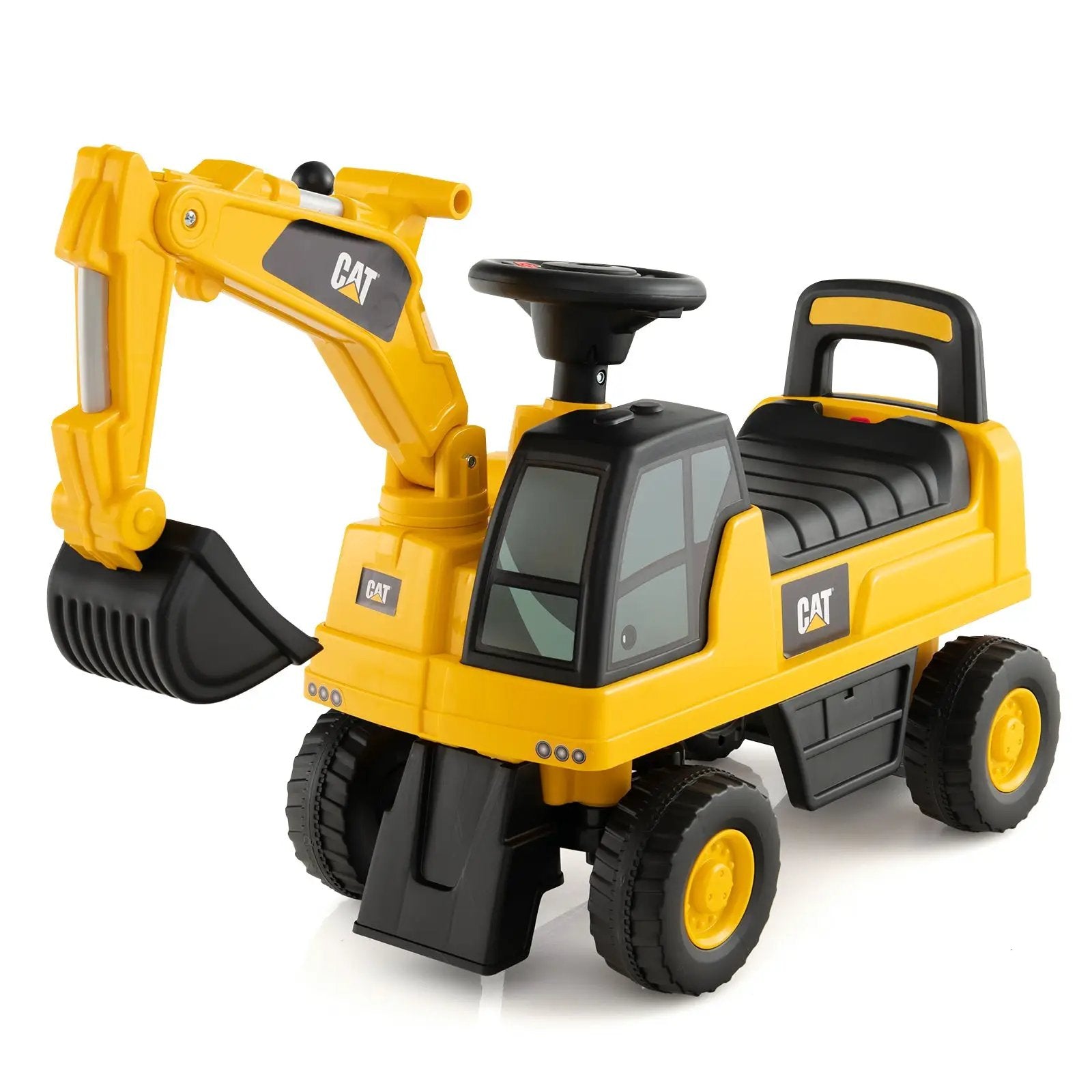 Licensed Caterpillar Kids Ride-On Digger-Yellow by DirectDeals