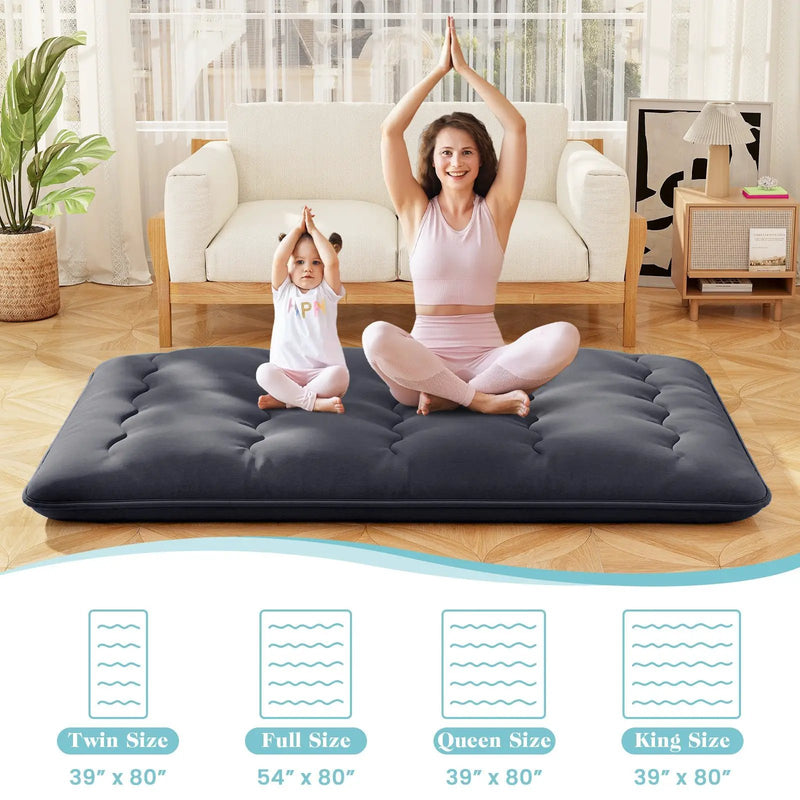 Futon Mattress with Washable Cover and Foldable Mat by DirectDeals