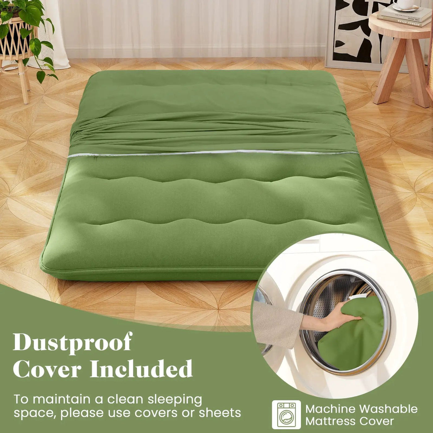 Floor Mattress with Washable Cover and Carry Bag by DirectDeals