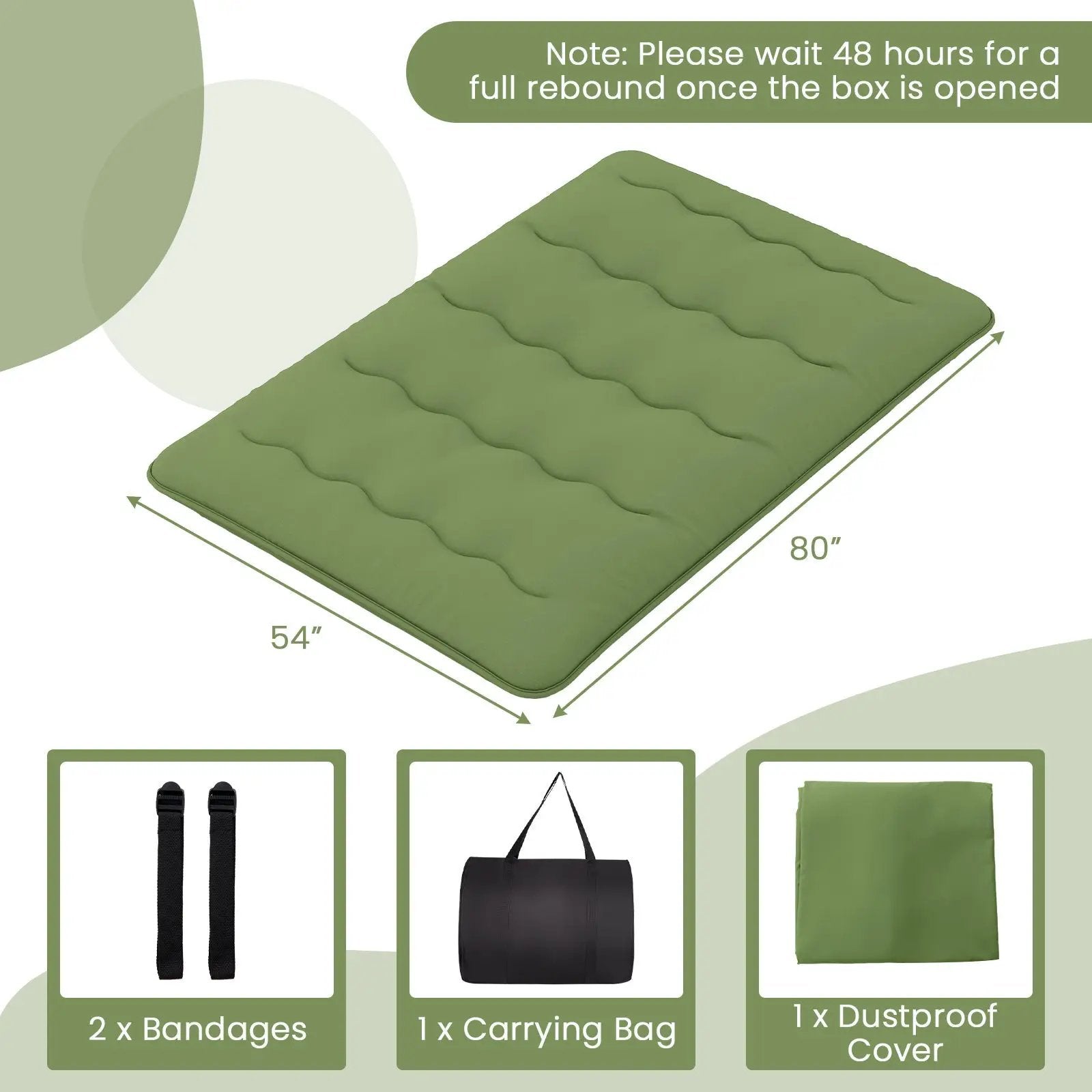 Floor Mattress with Washable Cover and Carry Bag by DirectDeals
