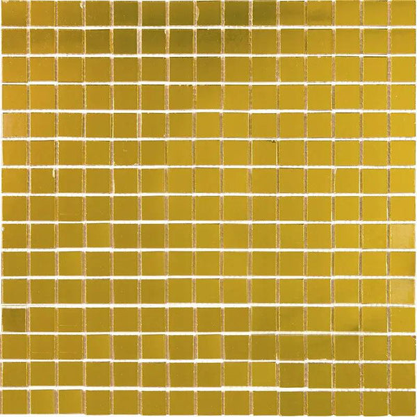 Amber Gold 12x12 Glossy Uniform Square Glass Mosaic Tile (20 pack, 20 sq ft/case)