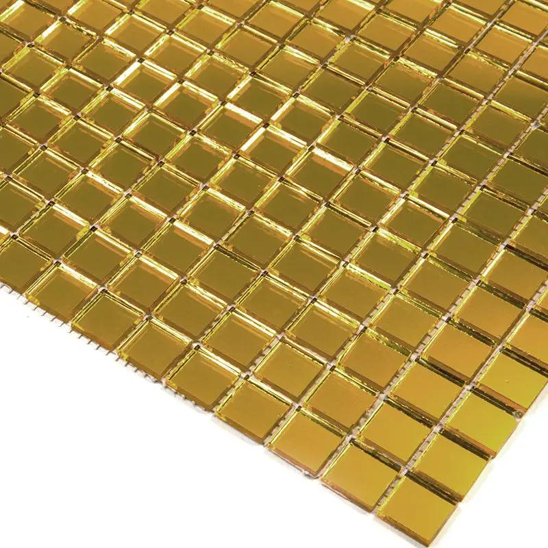 Amber Gold 12x12 Glossy Uniform Square Glass Mosaic Tile (20 pack, 20 sq ft/case) by Apollo Tile