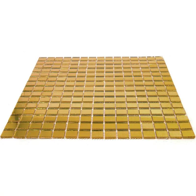 Amber Gold 12x12 Glossy Uniform Square Glass Mosaic Tile (20 pack, 20 sq ft/case) by Apollo Tile