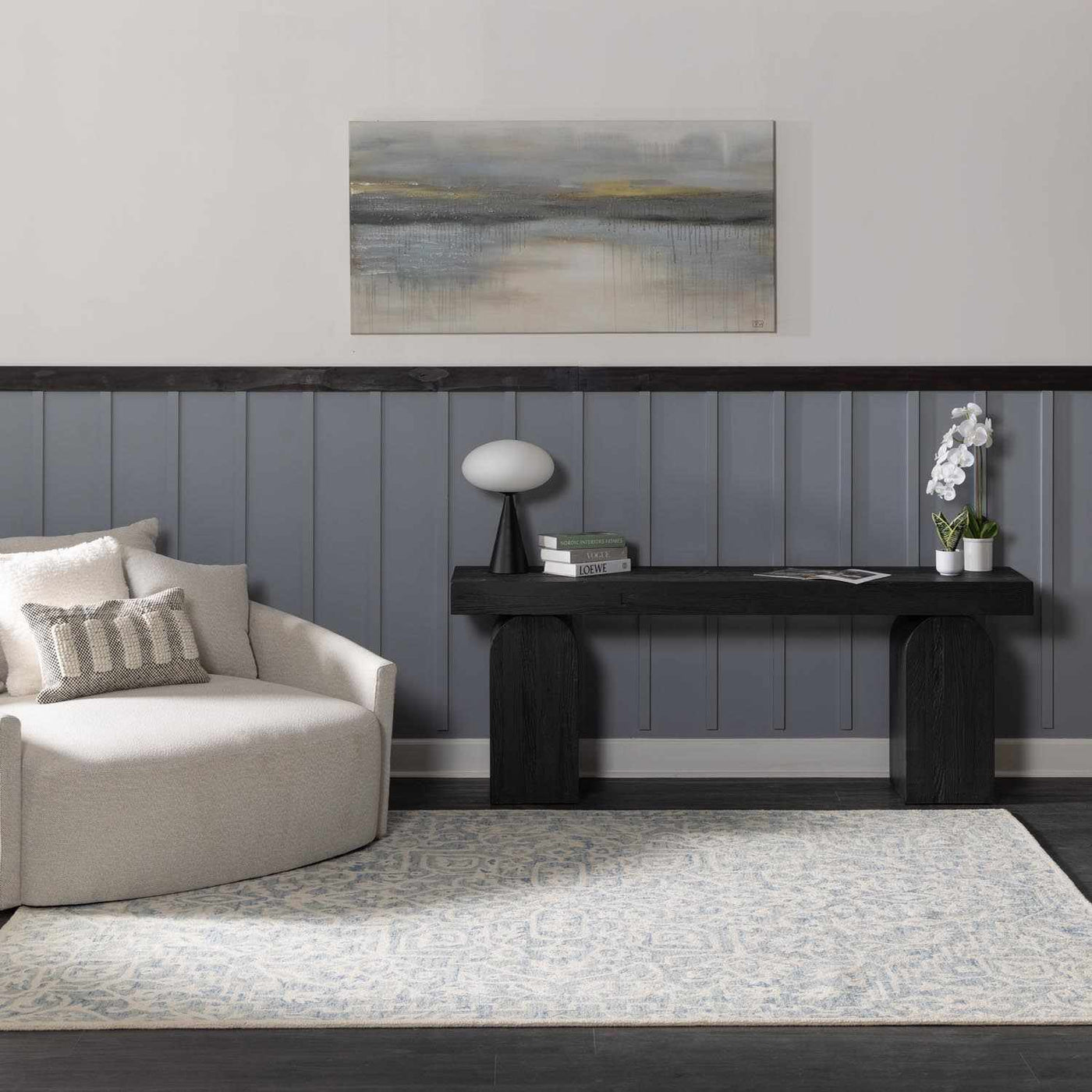 Gagebrook Blue Wool Area Rug by Boutique Rugs