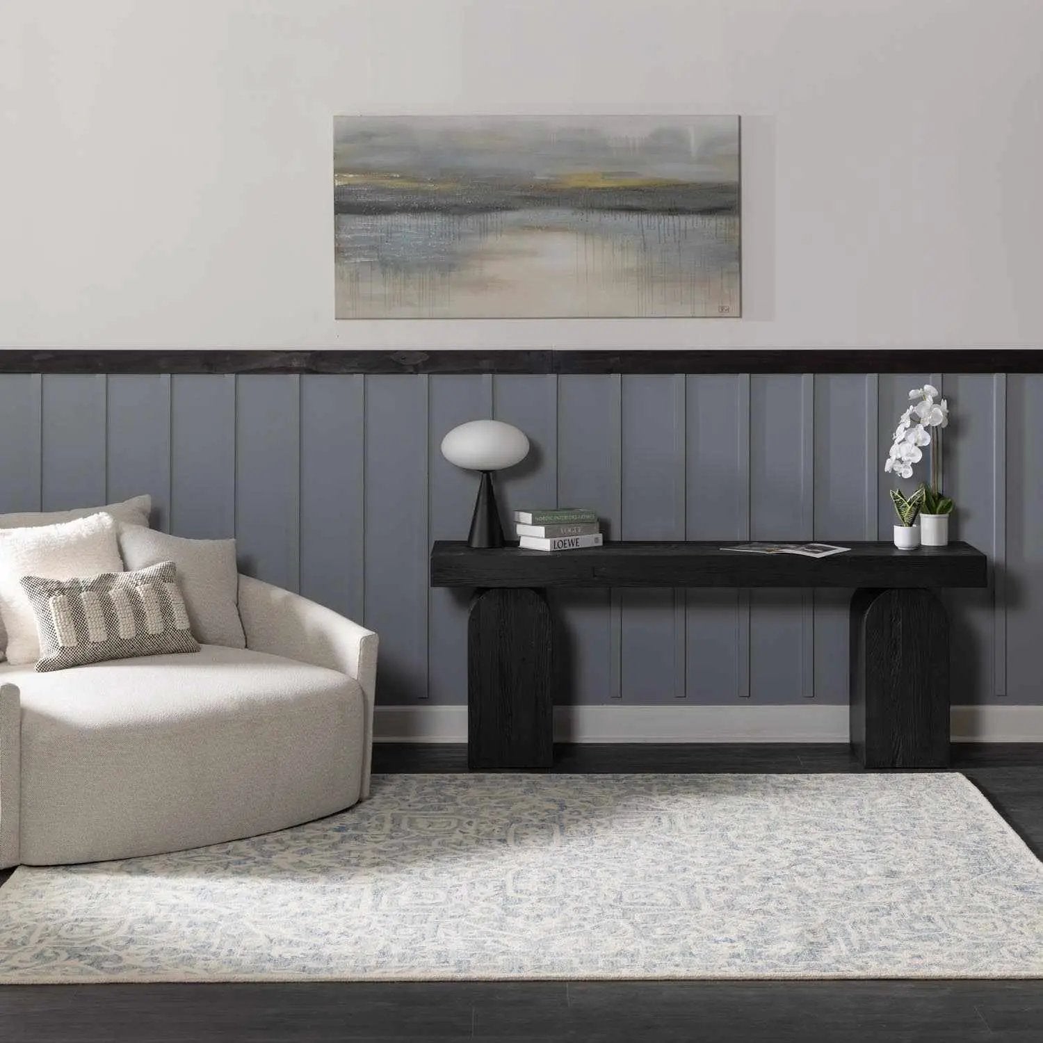 Gagebrook Blue Wool Area Rug by Boutique Rugs