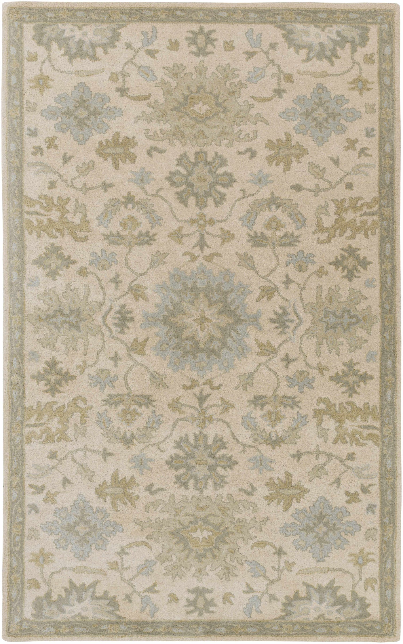 Hazen 1197 Hand Tufted Light Beige Wool Rug by Boutique Rugs