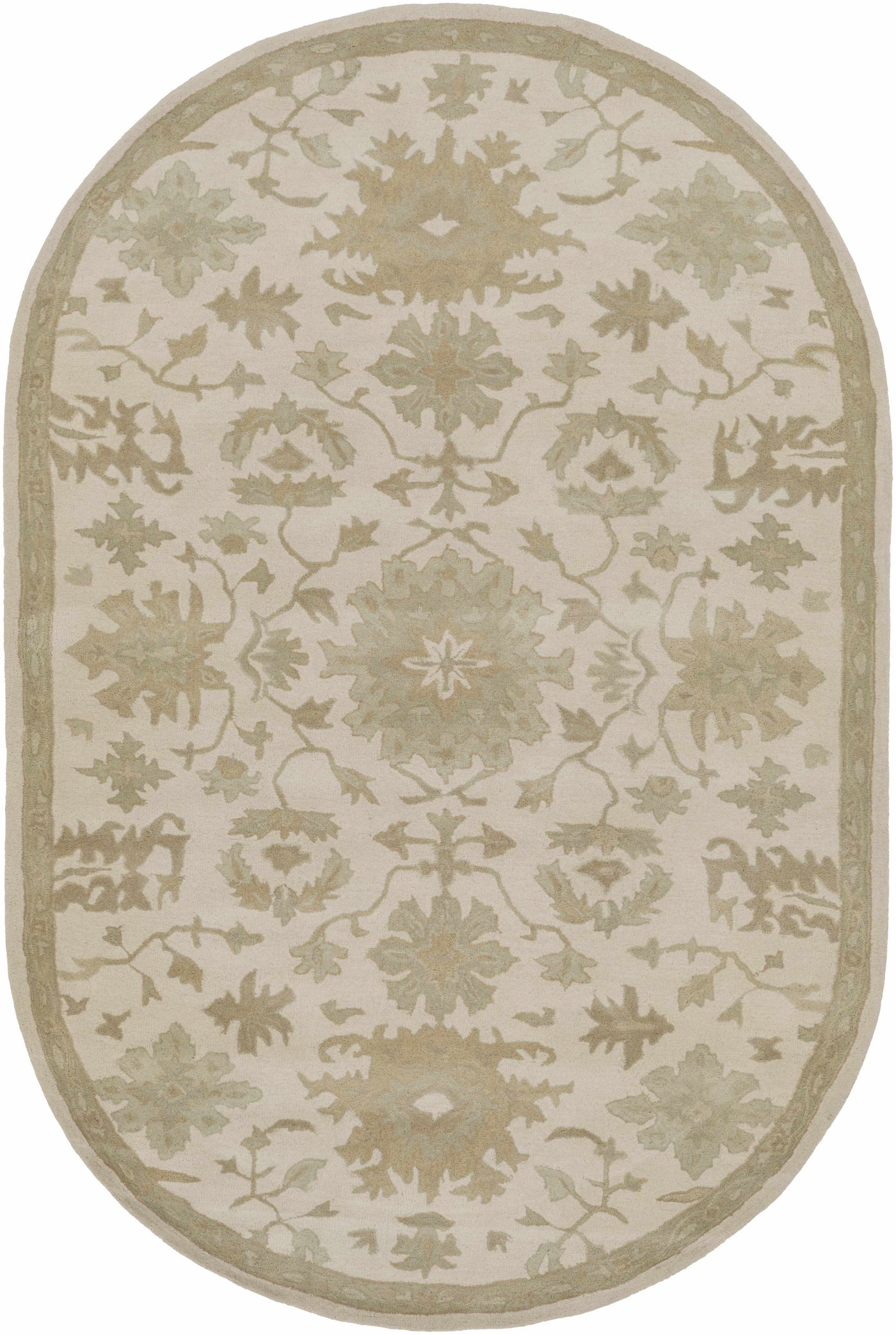 Hazen 1197 Hand Tufted Light Beige Wool Rug by Boutique Rugs