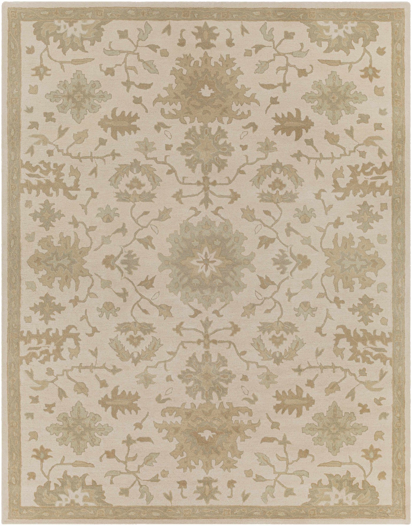Hazen 1197 Hand Tufted Light Beige Wool Rug by Boutique Rugs