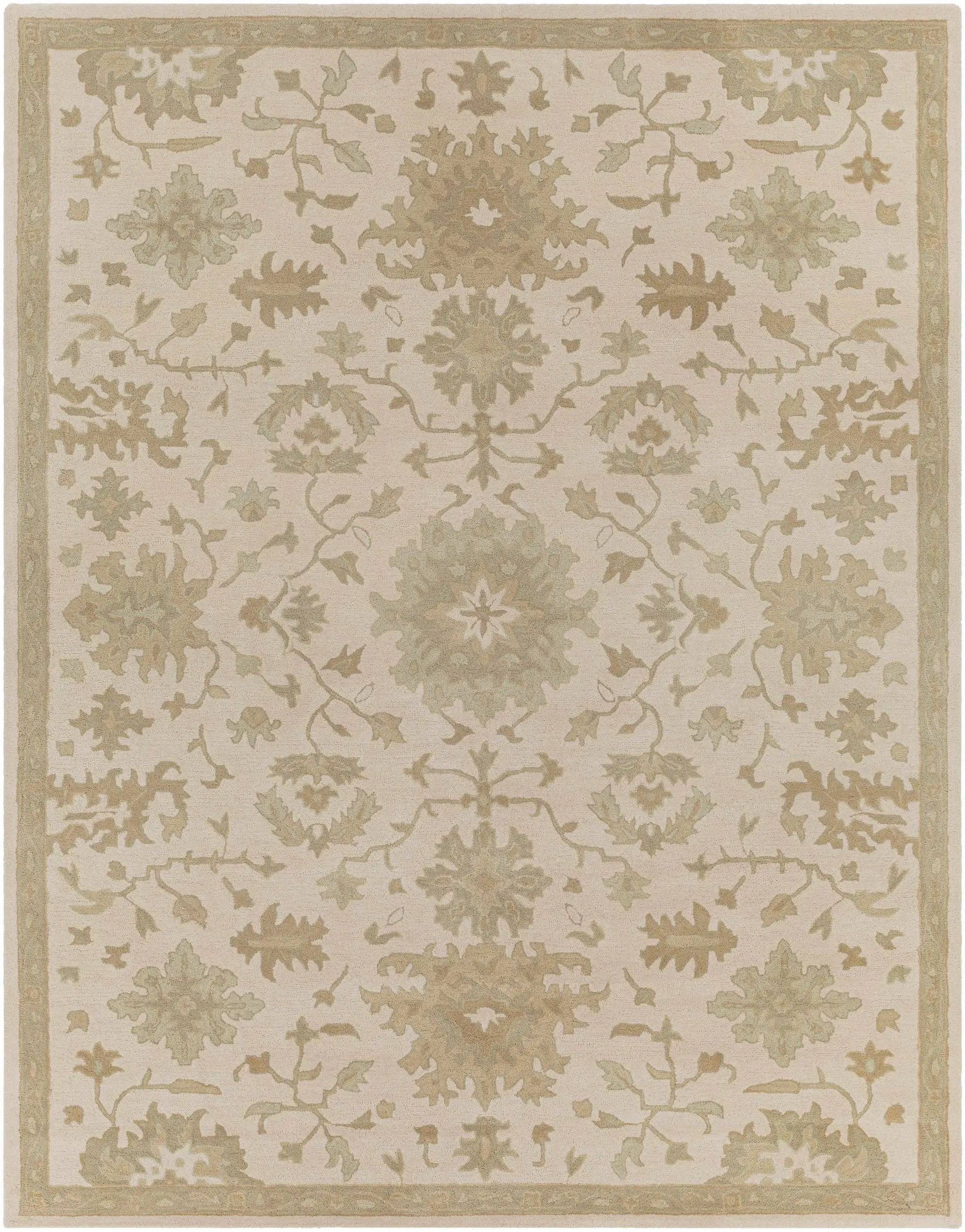 Hazen 1197 Hand Tufted Light Beige Wool Rug by Boutique Rugs