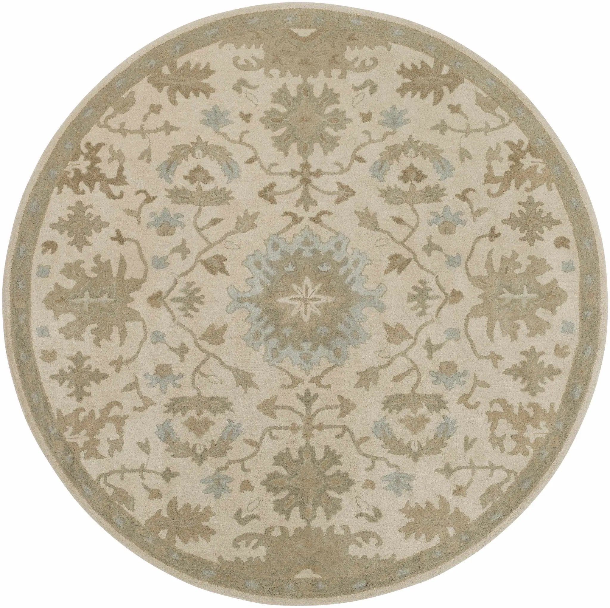 Hazen 1197 Hand Tufted Light Beige Wool Rug by Boutique Rugs