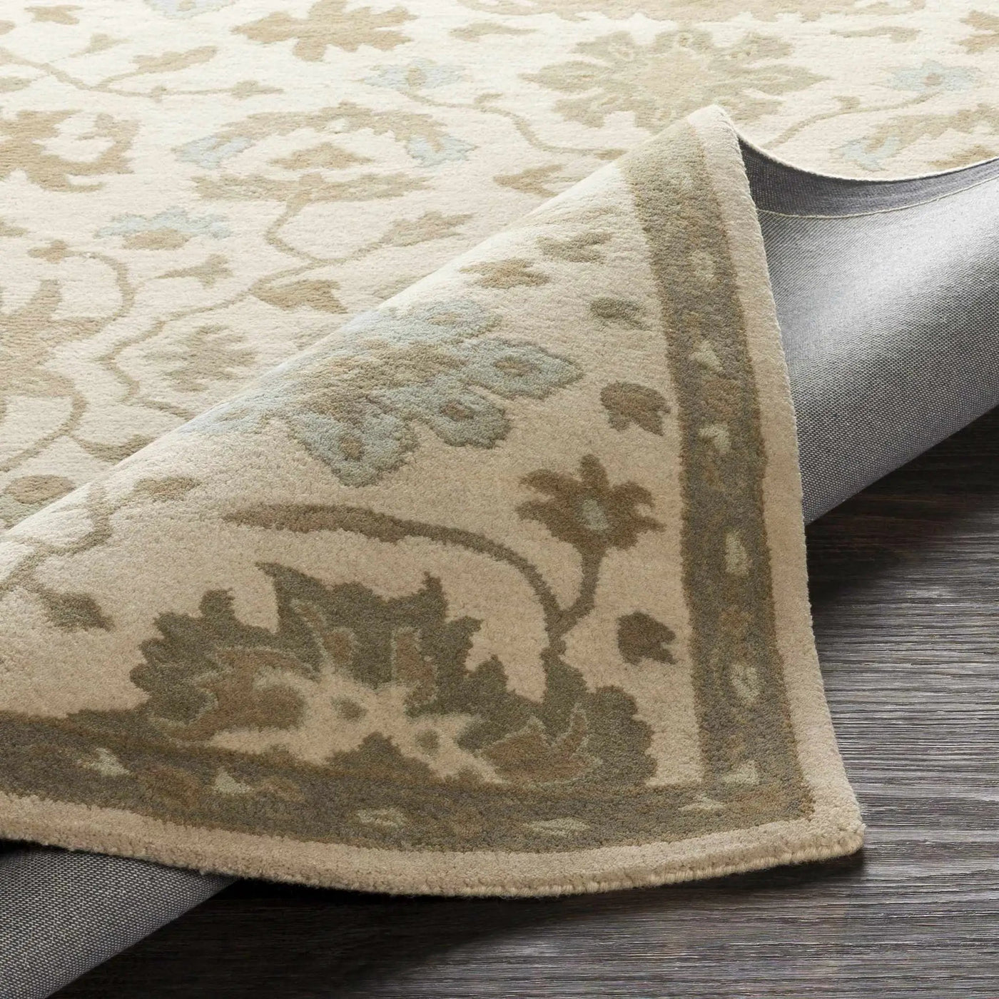 Hazen 1197 Hand Tufted Light Beige Wool Rug by Boutique Rugs