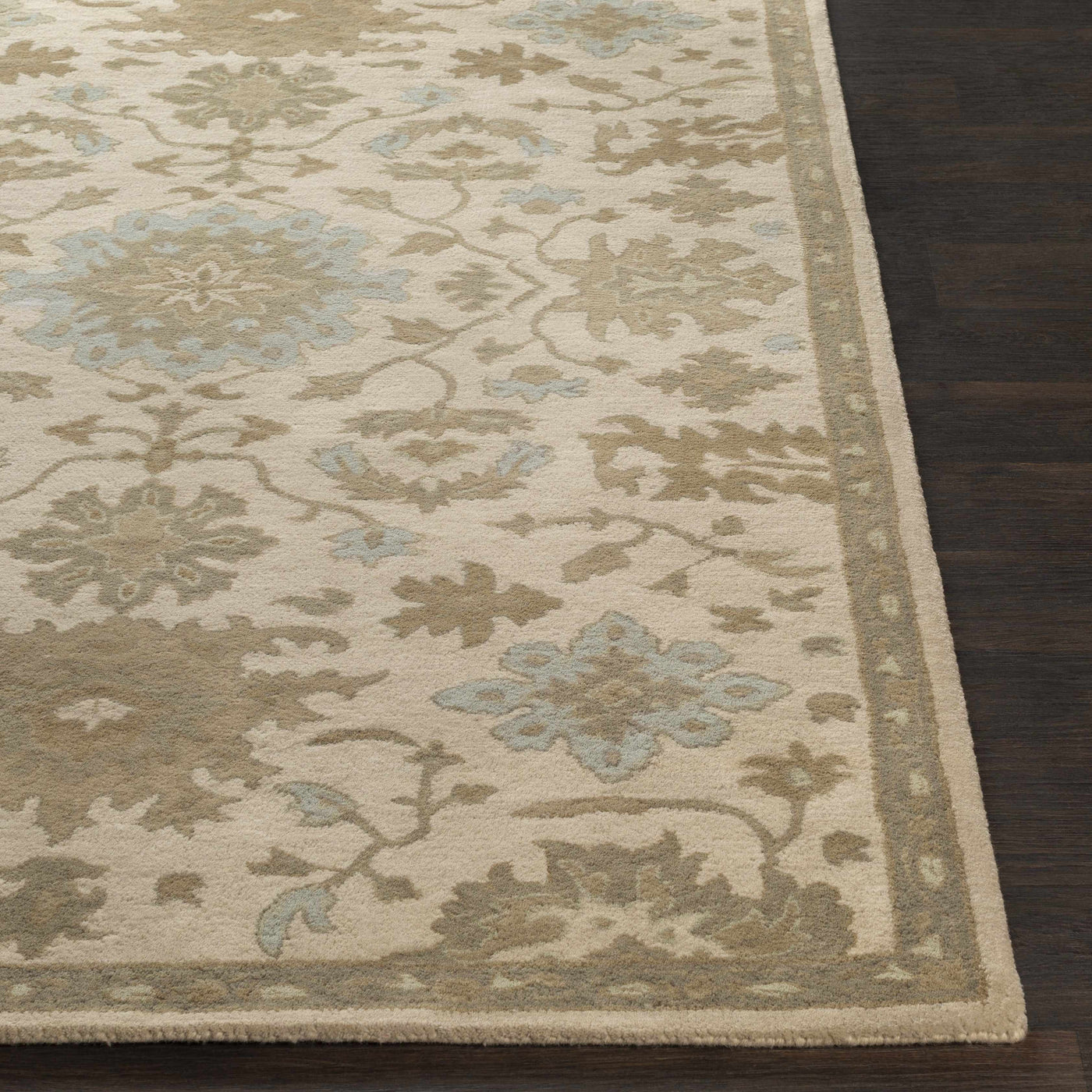 Hazen 1197 Hand Tufted Light Beige Wool Rug by Boutique Rugs